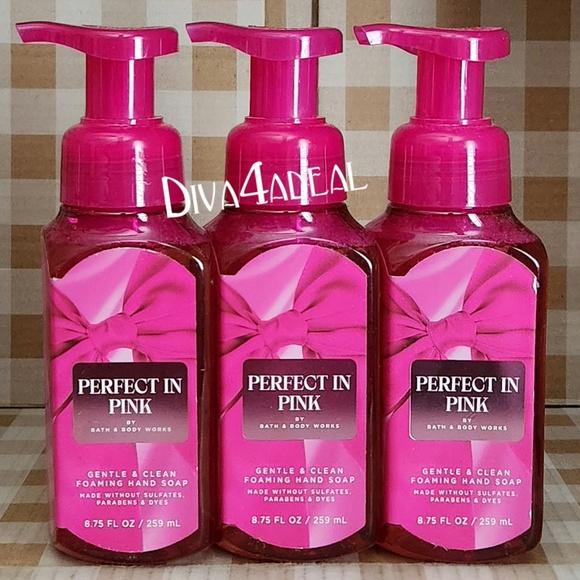 3x Bath Body Works PERFECT IN PINK Foaming Hand Soap Bundle - Picture 1 of 2